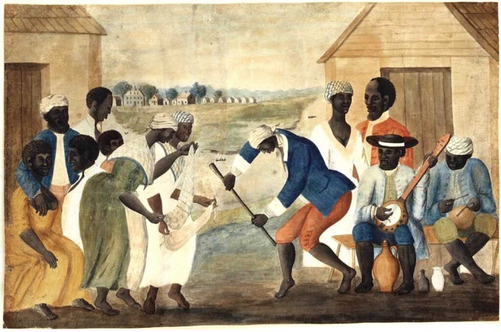 Depiction of enslaved people on a South Carolina plantation (1790)